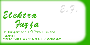 elektra fuzfa business card